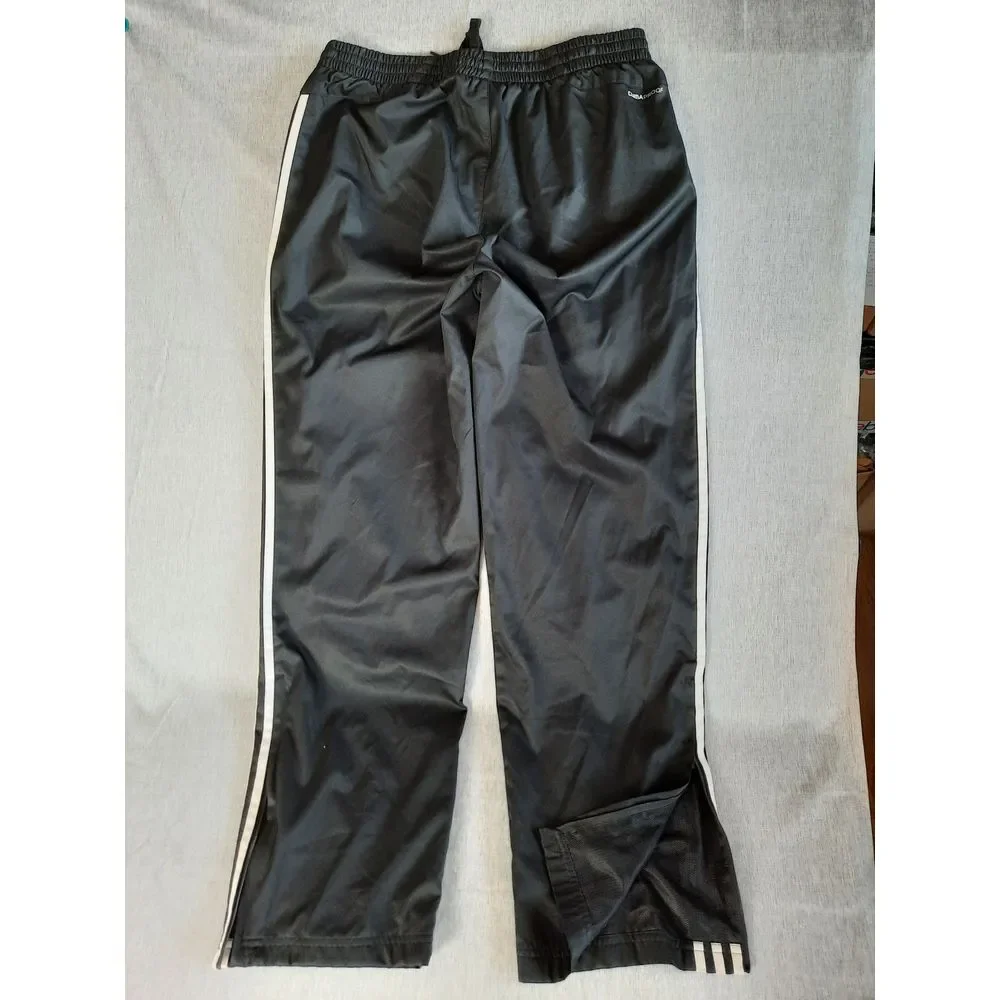 Adidas Climalite Men Large Drawstring Elastic Waist Sweat Jogger Pants Ankle Zip - Picture 7 of 8